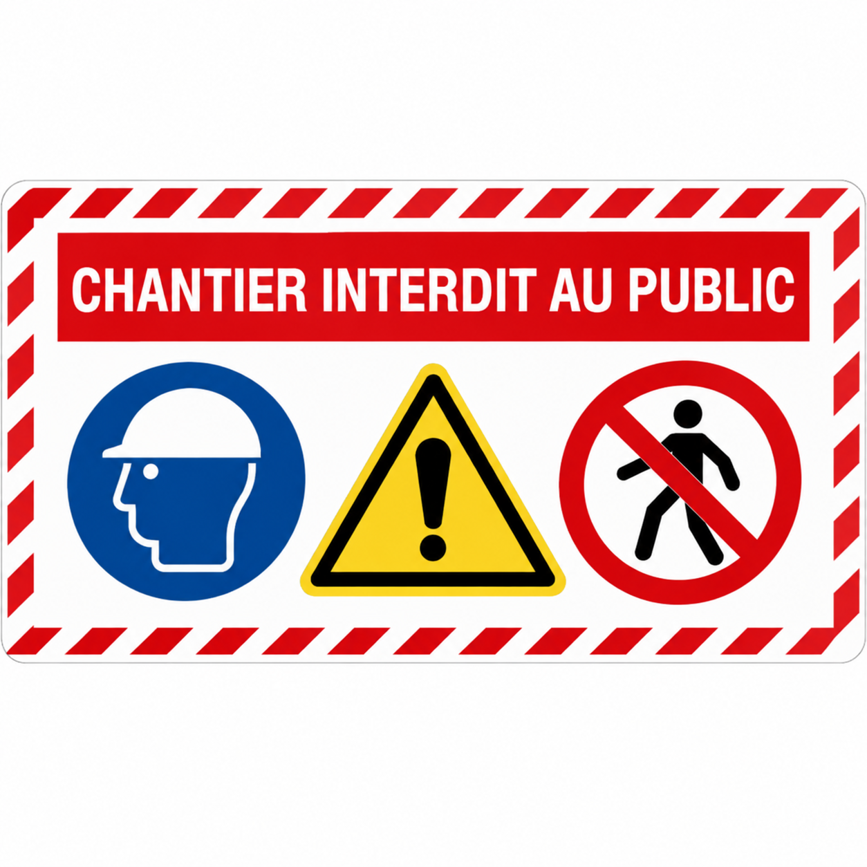 Panneau « Chantier interdit au public » 330 × 200 mm