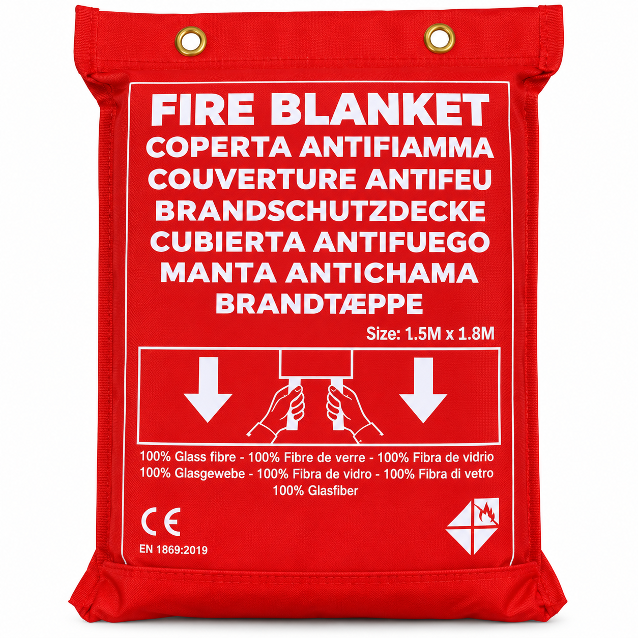 Couverture anti-feu 1,2 × 1,8 m en étui