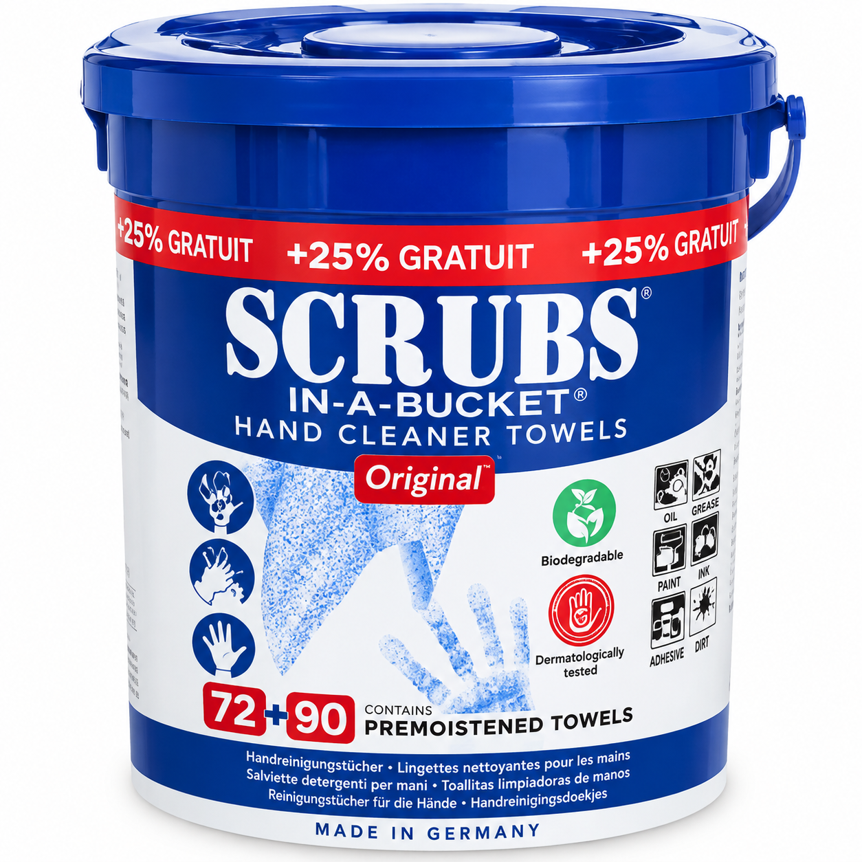 Lingettes nettoyantes des mains et outils SCRUBS®