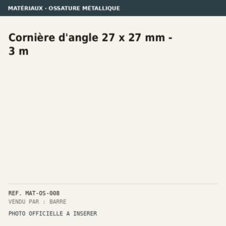 Cornière d'angle 27 x 27 mm - 3 m