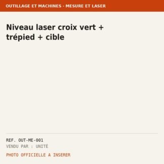 Niveau laser croix vert + trépied + cible