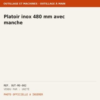 Platoir inox 480 mm avec manche