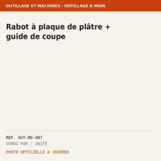 Rabot à plaque de plâtre + guide de coupe